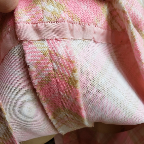 Vintage 60s Pink Plaid Mini Skirt - Picture 11 of 13
